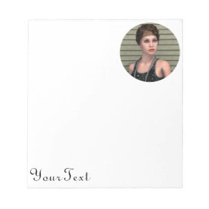 Vintages Mädchen Notizblock