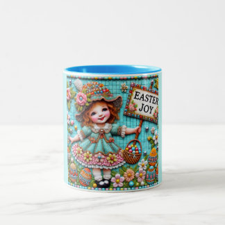 VINTAGES MÄDCHEN~ Sehr süß Zweifarbige Tasse