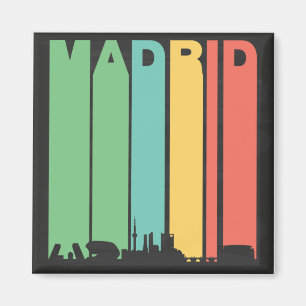 Vintages Madrider Stadtbild Magnet