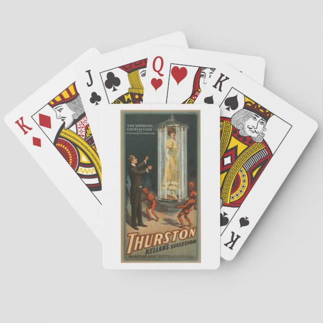 Vintages Magician's Act Poster von 1908 Spielkarten (Rückseite)