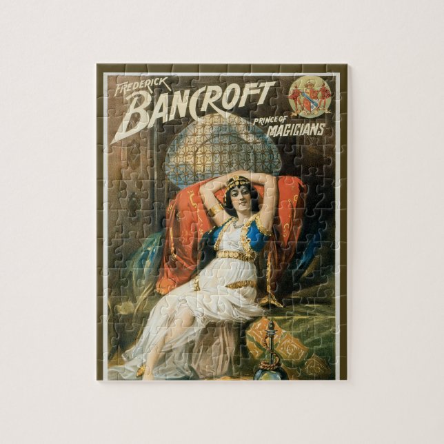 Vintages Magisches Poster, Magier Frederick Bancro (Vertikal)