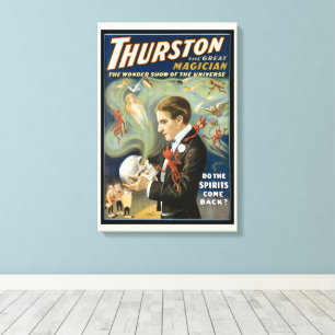 Vintages Magisches Poster, Thurston, Der große Mag Leinwanddruck
