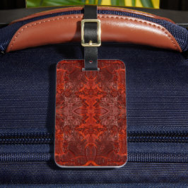 Vintages Mahogany Texturmuster Gepäckanhänger