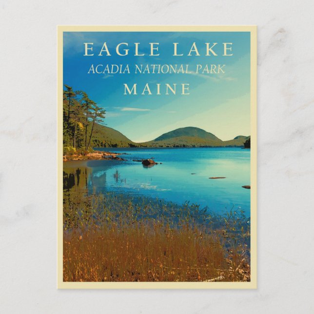 Vintages Maine Acadia Nationalparkreisen Postkarte (Vorderseite)