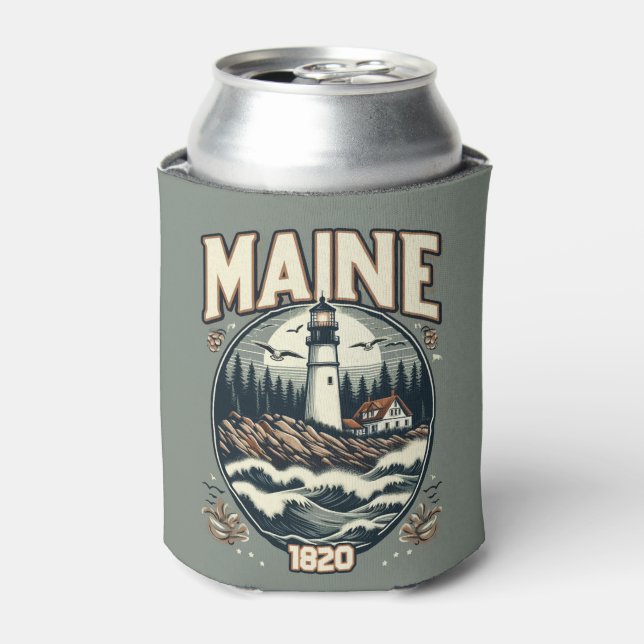 Vintages Maine-Leuchtturm Dosenkühler (Kanne Vorderseite)