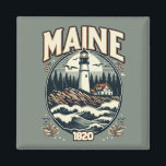 Vintages Maine-Leuchtturm Magnet<br><div class="desc">Vintages Maine-Leuchtturm</div>
