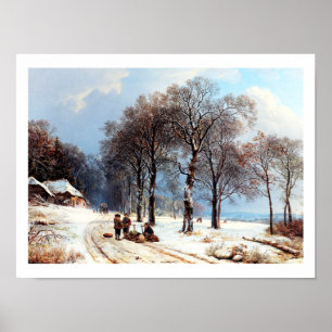 Vintages Malposter im Winter Poster