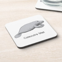 Vintages Manatee Zeichnend