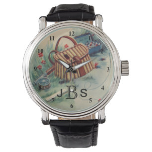 Vintages männliches Monogramm des Armbanduhr