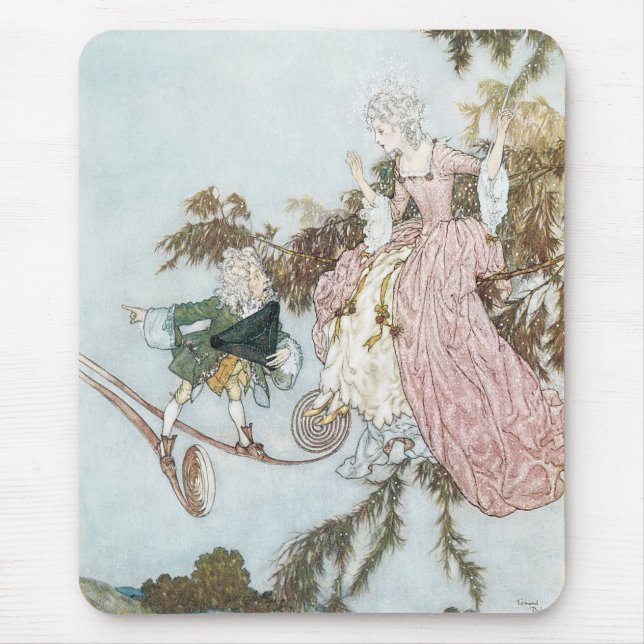 Vintages Märchen Schlafen Schönheit Edmund Dulac Mousepad (Vorne)