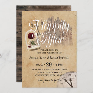 Vintages Märchenschloss Einladung