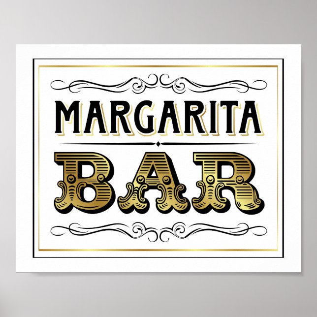 Vintages MARGARITA-BAR Poster (Vorne)