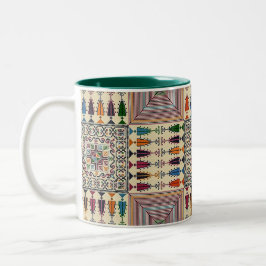 Vintages Marokko-Muster Zweifarbige Tasse