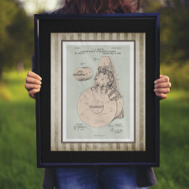 Vintages Maschinenzuführungspatent Poster