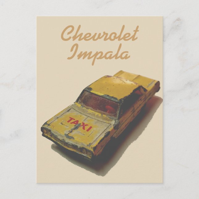 Vintages MatchBox-Gelbes Register Postkarte (Vorderseite)