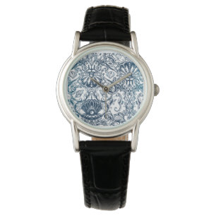 Vintages Meeresmuster Armbanduhr