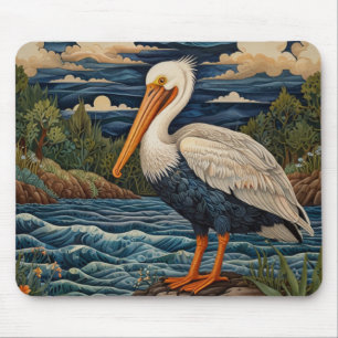 Vintages Meervogelpelikan Mousepad
