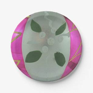 Vintages Merkur Glass Weihnachtsball Mistletoe Pappteller