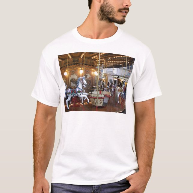 Vintages Messe-Karussell T-Shirt (Vorderseite)