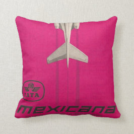 Vintages Mexicana-Luftlinie-Drehkissen Kissen