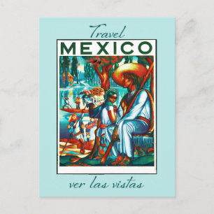 Vintages Mexikanisches Tourismus Reisen Postkarte