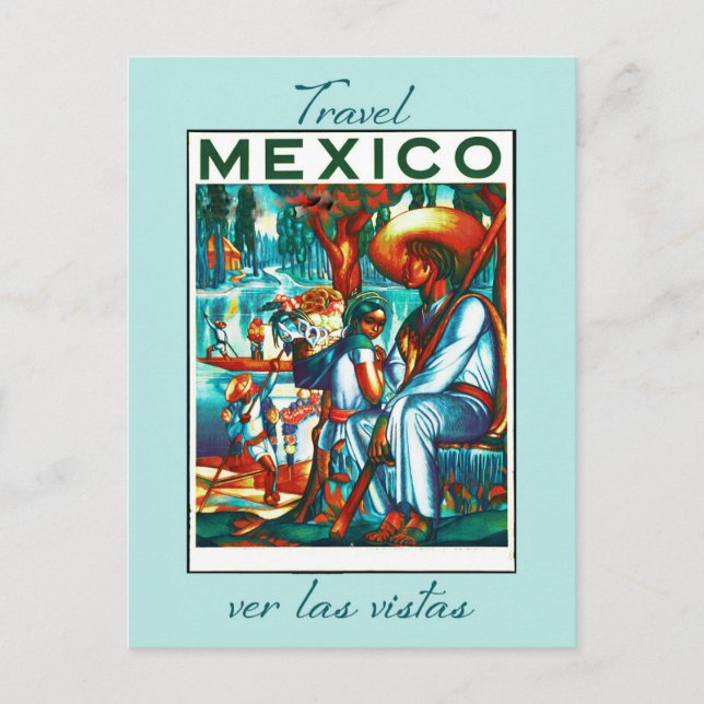 Vintages Mexikanisches Tourismus Reisen Postkarte (Vorderseite)