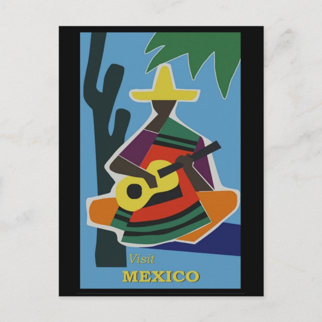 Vintages Mexikanisches Tourismus Reisen Postkarte (Vorderseite)