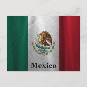 Vintages Mexiko Flaggenreise Tourismus Postkarte