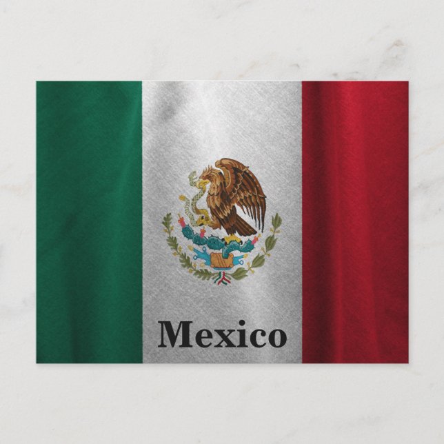 Vintages Mexiko Flaggenreise Tourismus Postkarte (Vorderseite)