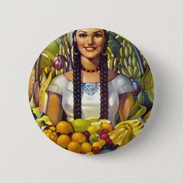 Vintages Mexiko Reisewerbung Button (Vorderseite)