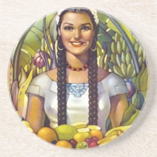 Vintages Mexiko Reisewerbung Getränkeuntersetzer