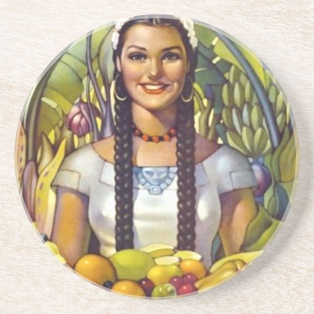 Vintages Mexiko Reisewerbung Getränkeuntersetzer (Vorne)