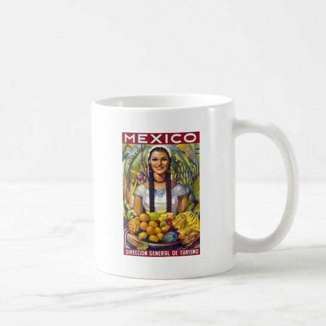 Vintages Mexiko Reisewerbung Kaffeetasse (Rechts)