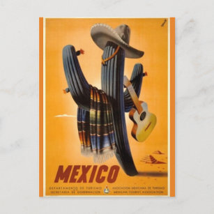 Vintages Mexiko - Werbung für mexikanische Tourism Postkarte