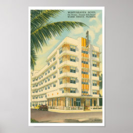 Vintages Miami Art Deco Reiseplaner Poster