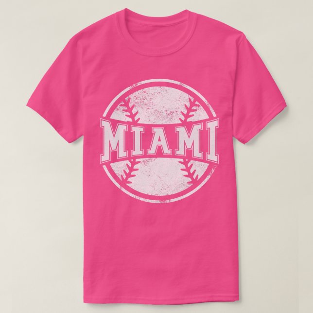Vintages Miami Baseball-Team-Geschenk T-Shirt (Design vorne)