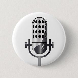 Vintages Mikrofon Button