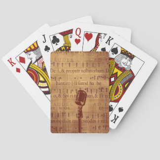 Vintages Mikrofon Spielkarten