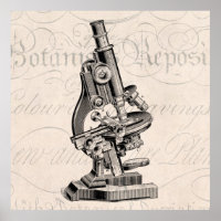 Vintages Mikroskop Illustration Retro Steampunk