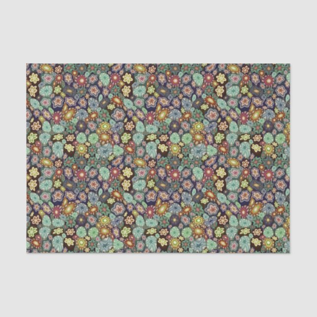 Vintages Millefiori Seidenpapier (Vorderseite)