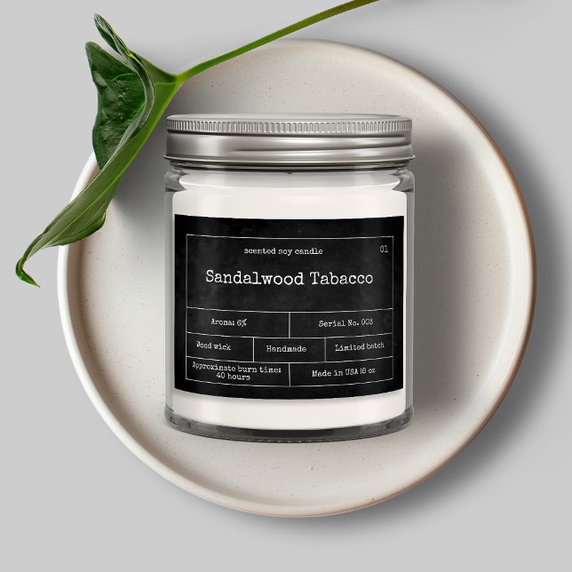 Vintages Minimalistisches Kerzensiegel Lebensmitteletikett (Von Creator hochgeladen)