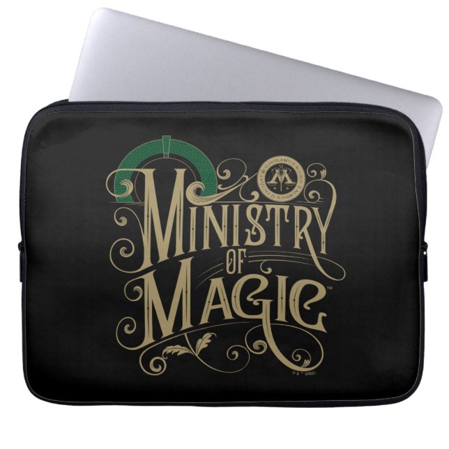 Vintages MINISTERIUM FÜR MAGIC™ Graphic Laptopschutzhülle (Vorderseite)