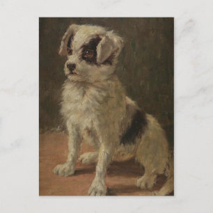 Vintages Minna Stocks Dog Portrait Postkarte