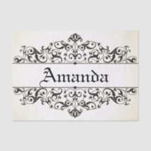 Vintages mit Blumenpersonalisiertes