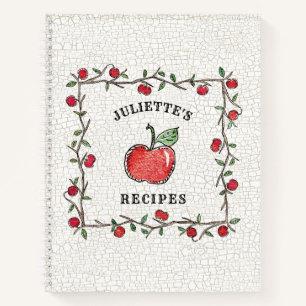 Vintages Mit Monogramm Kochbuch Roter Apfelwein Re Notizbuch