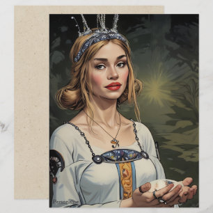Vintages mittelalterliches Bräunungspapier Tiara
