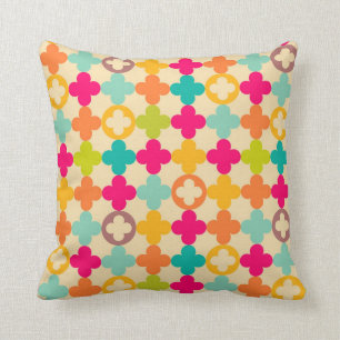 Vintages mittelalterliches Rosettemuster Kissen