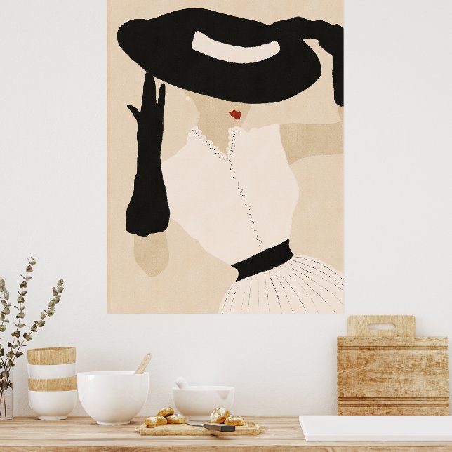 Vintages Modemodell Poster (Küche)