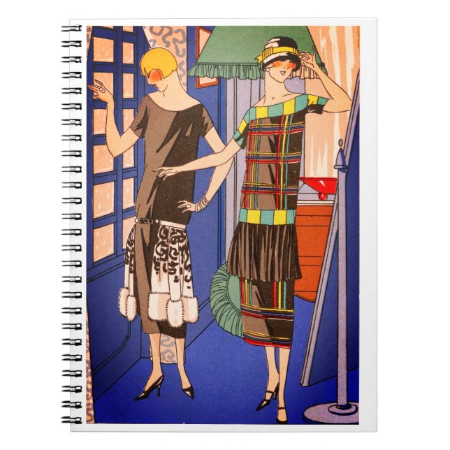 Vintages ModeNotebook Notizblock (Vorderseite)