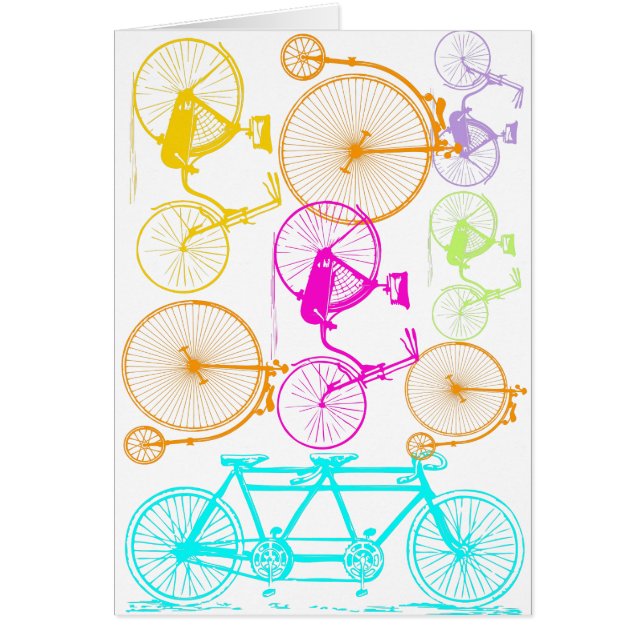 Vintages modernes Bikemodell leuchtendes Neonmuste (Vorne)